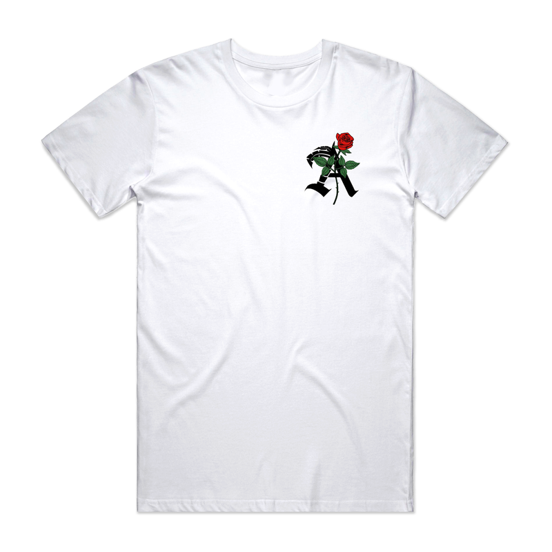 ISLAND AVENUE - "ISLAND ROSE" TEE - WHITE